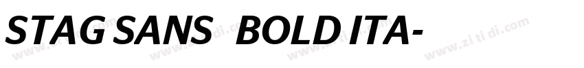 STAG SANS   BOLD ITA字体转换